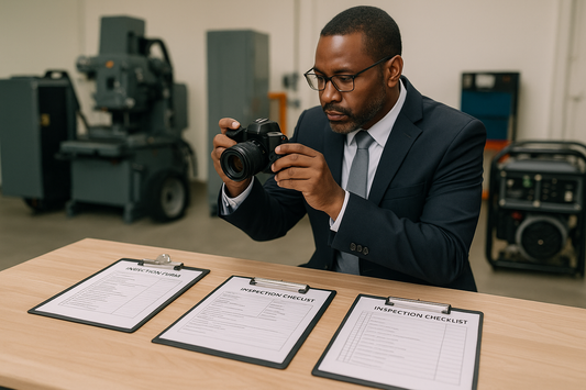 Asset and Equipment Inspection with camera and inspection papers