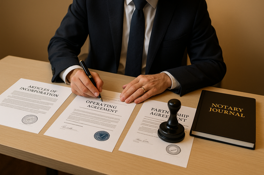 Buisness start up documents notarizations 